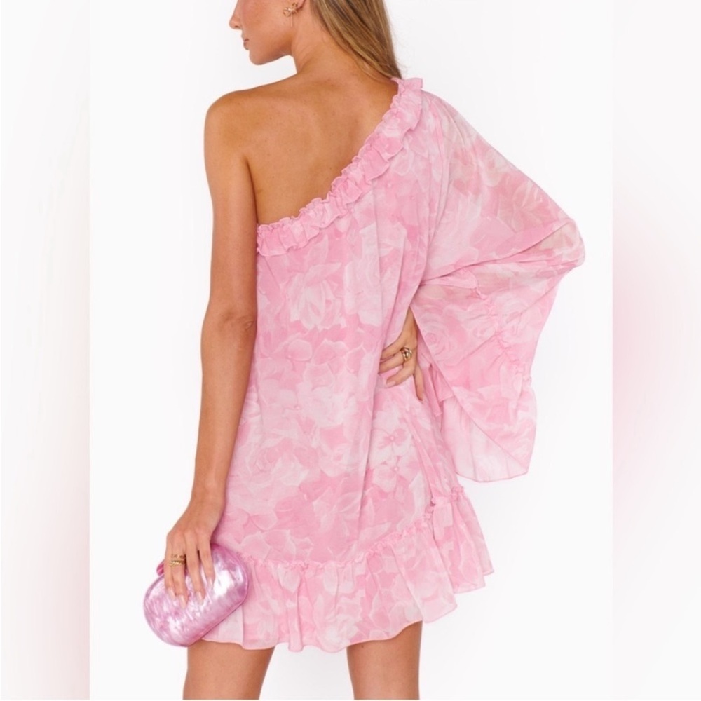 Show Me Your Mumu Pink One Shoulder Wonder Dress Size Small - Picture 2 of 7